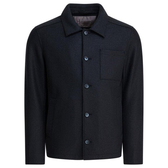 Herno Virgin Wool Overshirt Jacket Tag Size 46 Men